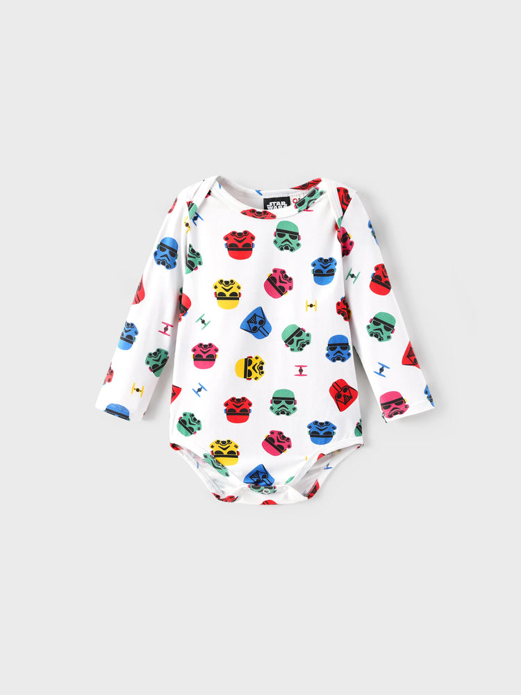 Barboteuse à manches longues et col rond pour bébé garçon Star Wars, ensemble 3 pièces, multicolore