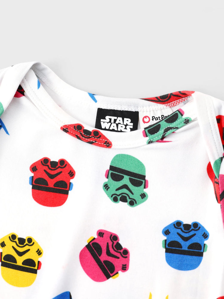 Barboteuse à manches longues et col rond pour bébé garçon Star Wars, ensemble 3 pièces, multicolore