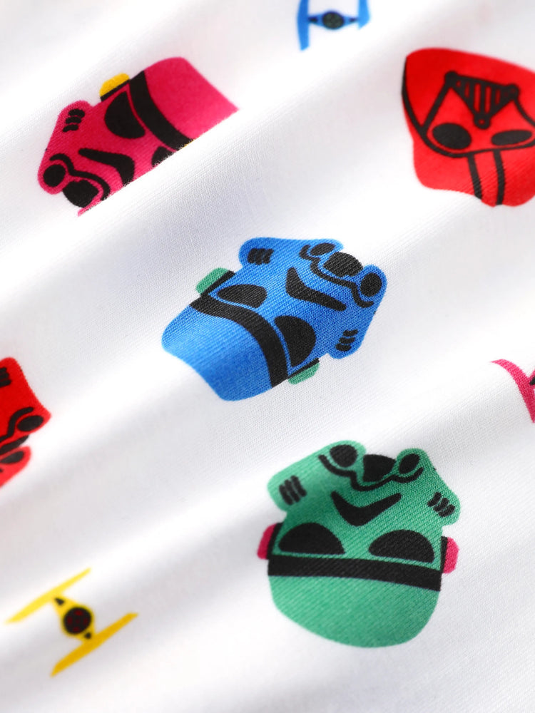 Barboteuse à manches longues et col rond pour bébé garçon Star Wars, ensemble 3 pièces, multicolore