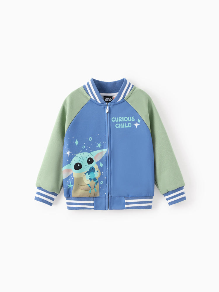 Star Wars Toddler/Kids Boy Darth Vader Childlike Character Graphic Colorblock Bomber Jacket Blue