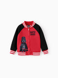 Star Wars Toddler/Kids Boy Darth Vader Childlike Character Graphic Colorblock Bomber Jacket Red