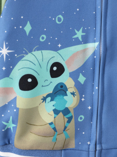 Chaqueta bomber con diseño de Darth Vader y bloques de color en azul para niños pequeños de Star Wars