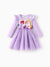 Disney Princess Toddler Girl Rapunzel Ruffled Longsleeves Tulle Dress Purple