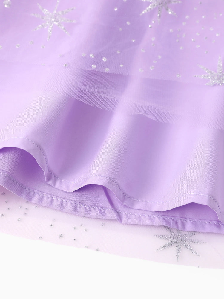 Robe en tulle à volants et manches longues pour petite fille Disney Princess Raiponce Violet