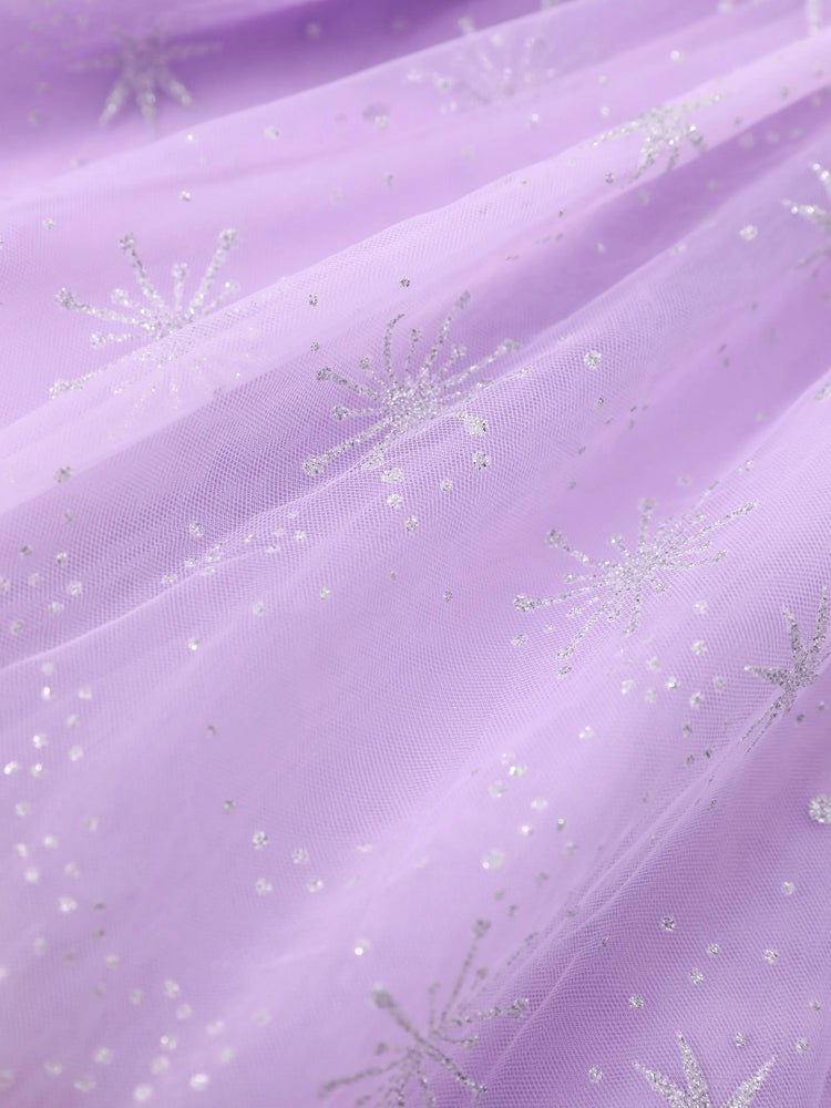 Robe en tulle à volants et manches longues pour petite fille Disney Princess Raiponce Violet