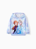 Disney Frozen Toddler/Kids Girl Elsa & Anna Ribbed Cuffs Hooded Tops Purple
