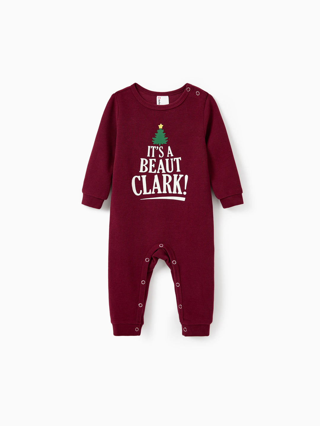 Weihnachten Familie Passende Langarm-Tops Leuchten im Dunkeln Weihnachtsdruck Sweatshirt Burgundy