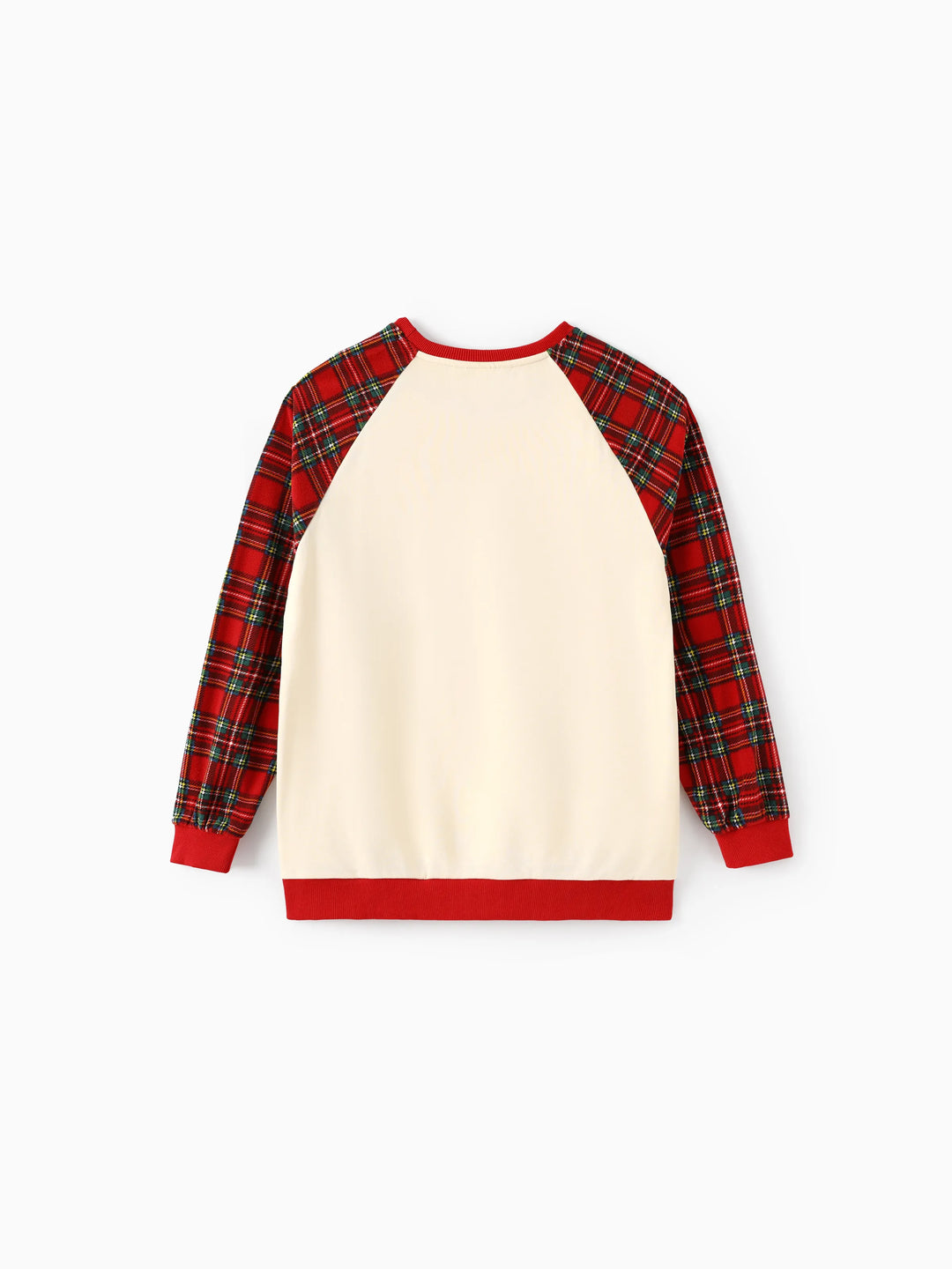 Sweat-shirt à imprimé écossais assorti Disney Mickey et ses amis pour la famille, rouge