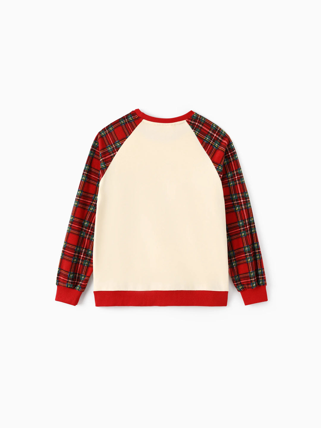 Sweat-shirt à imprimé écossais assorti Disney Mickey et ses amis pour la famille, rouge