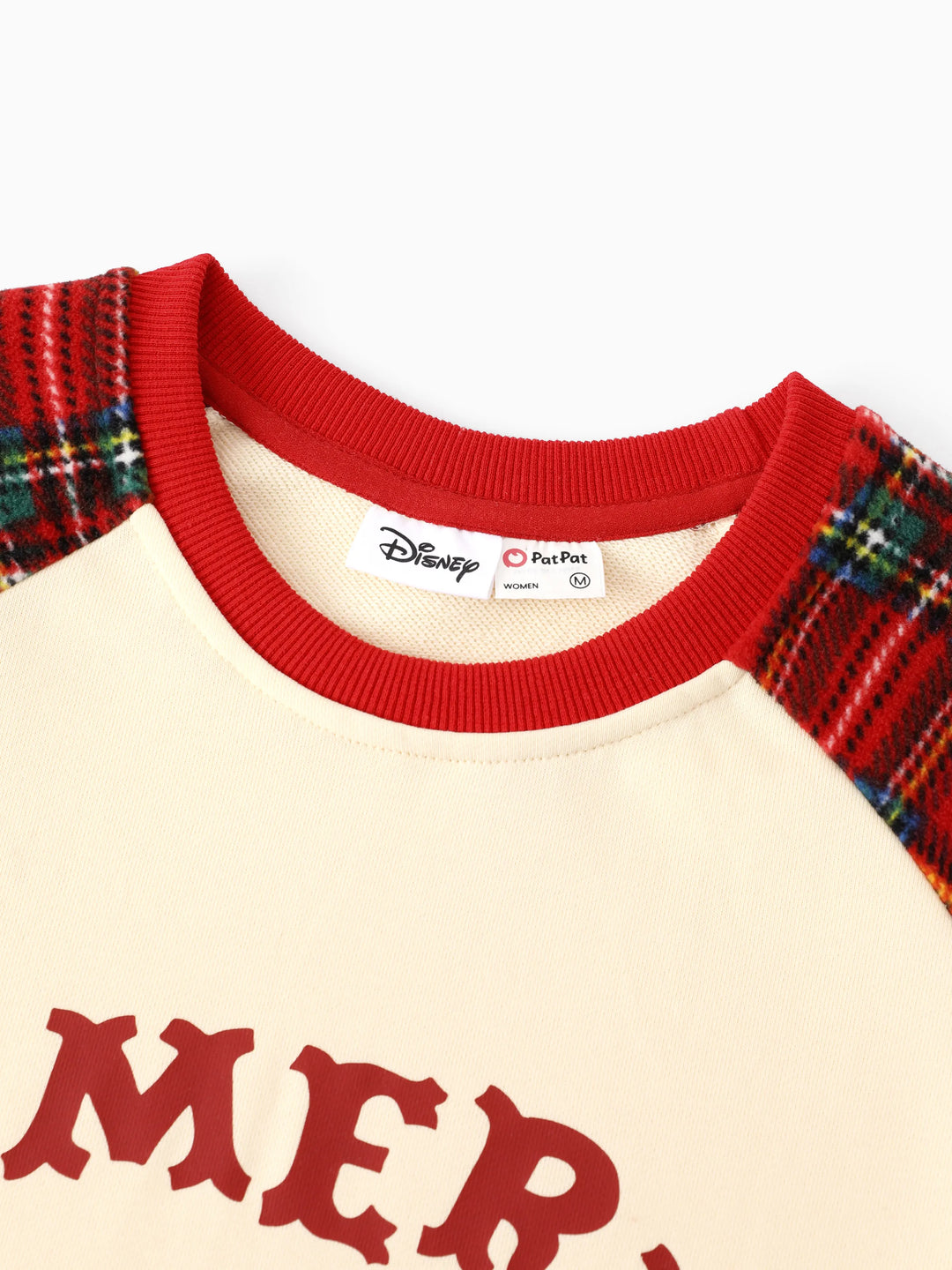 Sweat-shirt à imprimé écossais assorti Disney Mickey et ses amis pour la famille, rouge