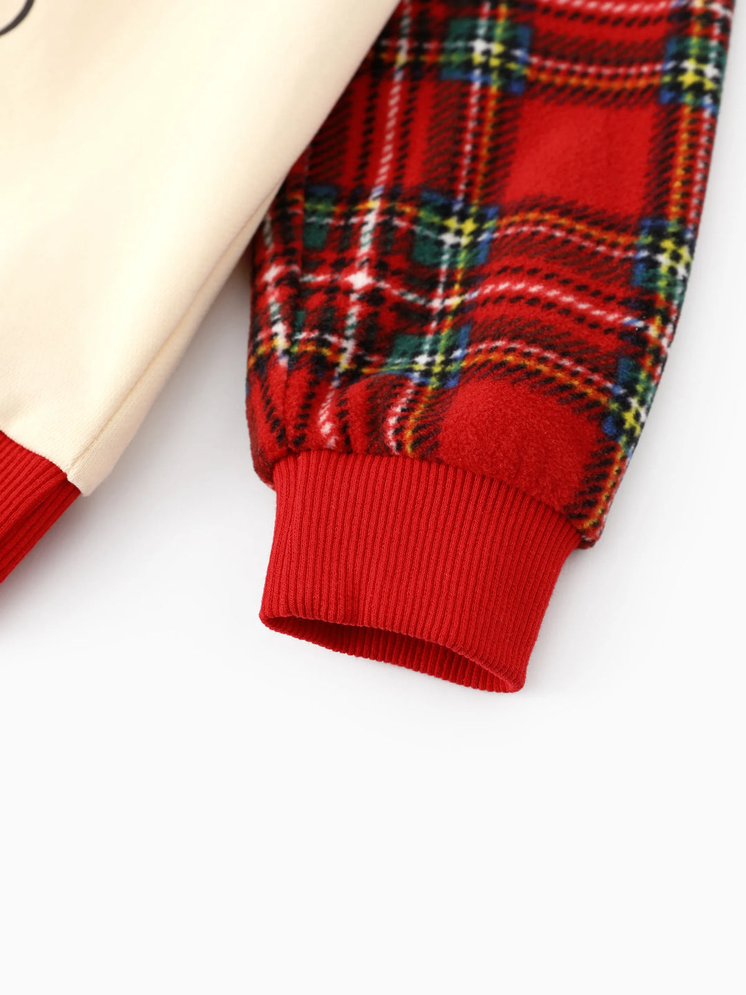 Sweat-shirt à imprimé écossais assorti Disney Mickey et ses amis pour la famille, rouge