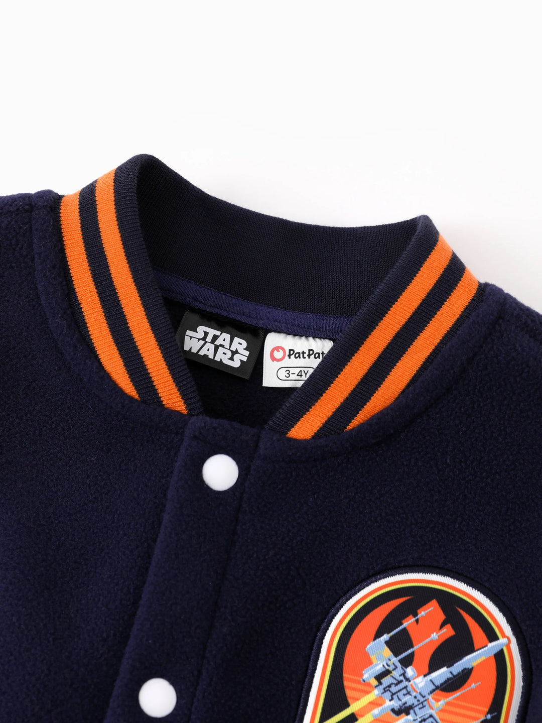 Abrigos y chaquetas con bloques de color de Star Wars para niños pequeños/niños, con personajes infantiles, abrigo azul oscuro