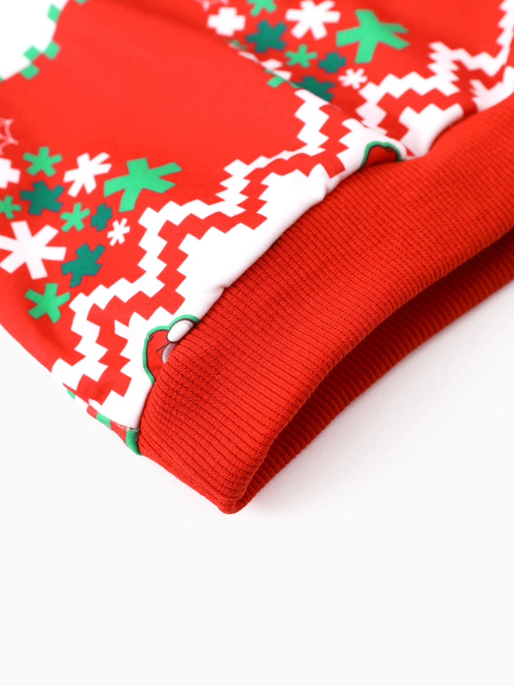 Marvel Christmas Family Matching Spider-Man Christmas Tree Sweatshirt/Romper Red