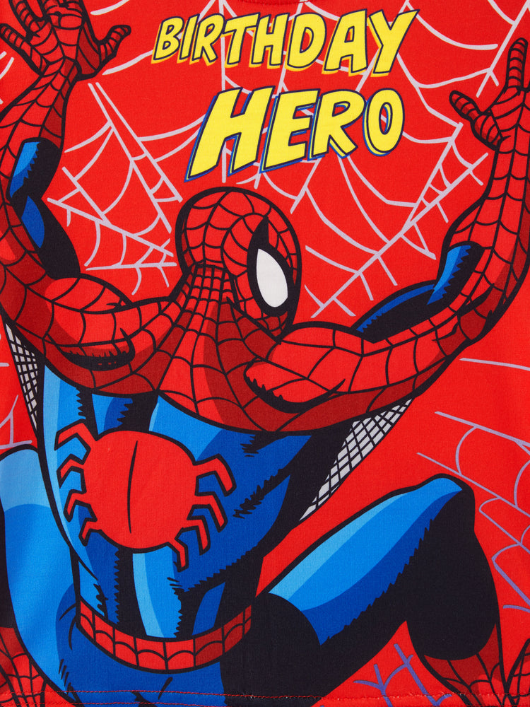 Marvel Spider-Man Birthday Hero Boys' Short-Sleeve T-Shirt Red