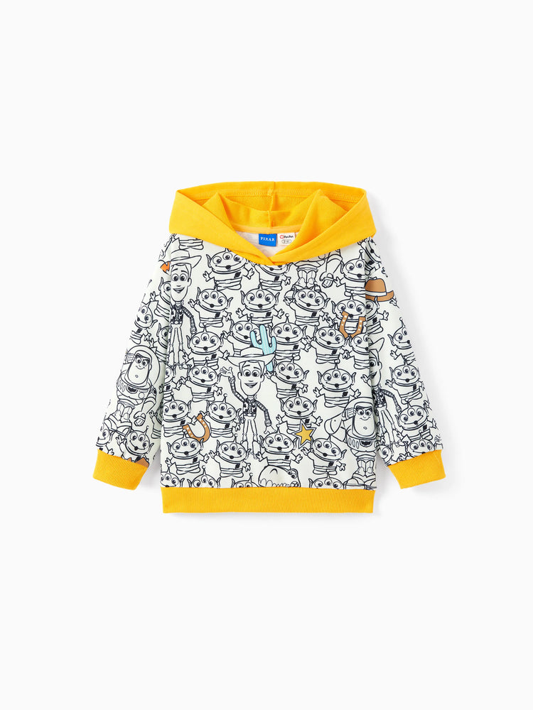 Toy Story Buzz Toddler/Kids Boy Woody Hooded Ribbed Cuffs Hoodie Yellow