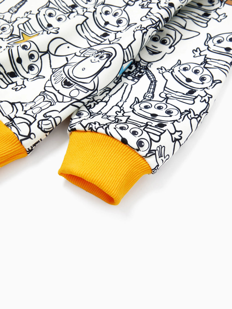 Toy Story Buzz Toddler/Kids Boy Woody Hooded Ribbed Cuffs Hoodie Yellow