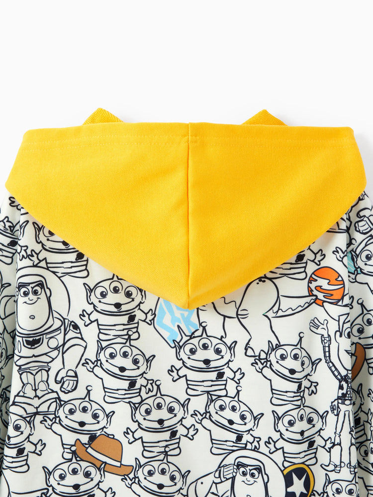 Toy Story Buzz Toddler/Kids Boy Woody Hooded Ribbed Cuffs Hoodie Yellow