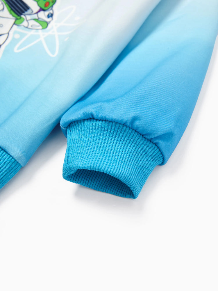 Toy Story Buzz Kleinkind/Kinder Junge Lightyear/Woody Kapuzenpullover mit gerippten Bündchen blau