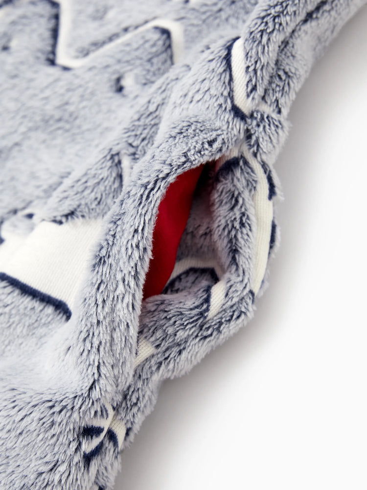 Pyjama de Noël assorti pour toute la famille, imprimé renne, phosphorescent, avec chaussettes de Noël, blanc/gris