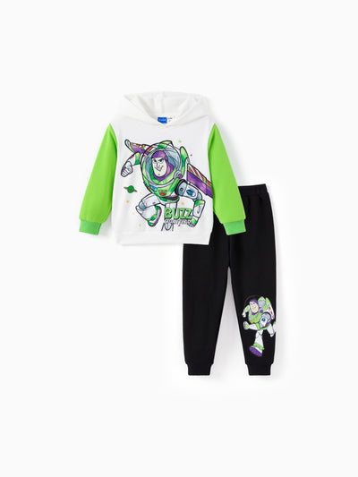 Ensemble 2 pièces sweat à capuche et pantalon de survêtement blanc pour tout-petit garçon Toy Story Buzz l'Éclair