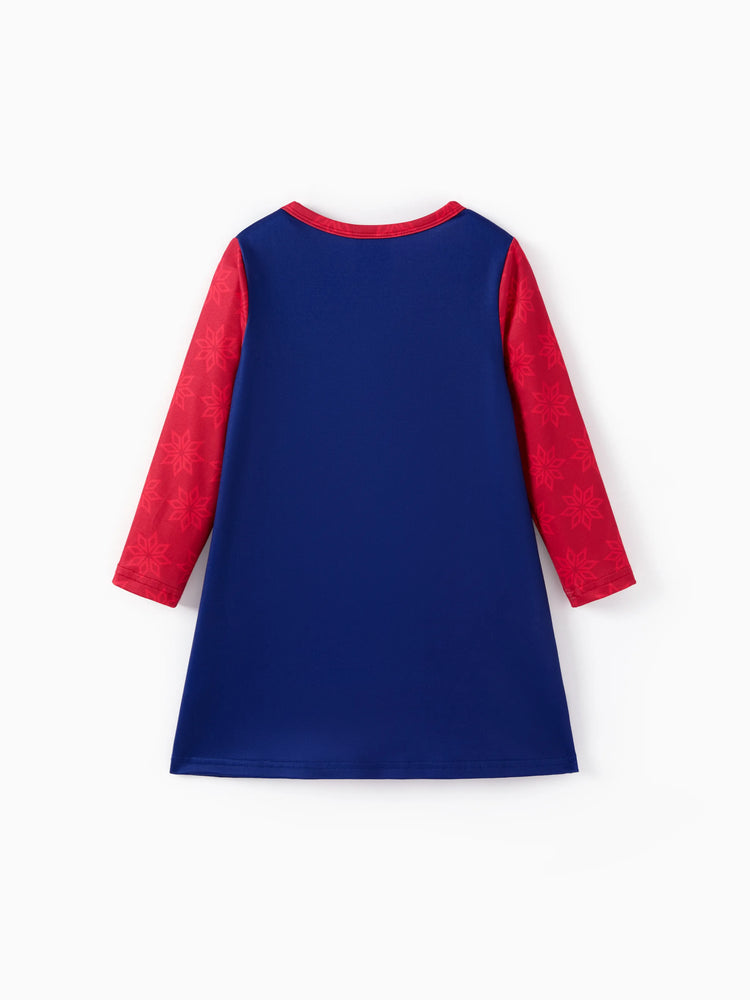 My Little Pony Kleinkind Mädchen Regenbogen Dash/Twilight Sparkle Weihnachten Grafik Polyester Spandex Stoff Kleid  tiefblau