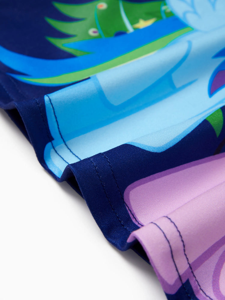 My Little Pony Kleinkind Mädchen Regenbogen Dash/Twilight Sparkle Weihnachten Grafik Polyester Spandex Stoff Kleid  tiefblau