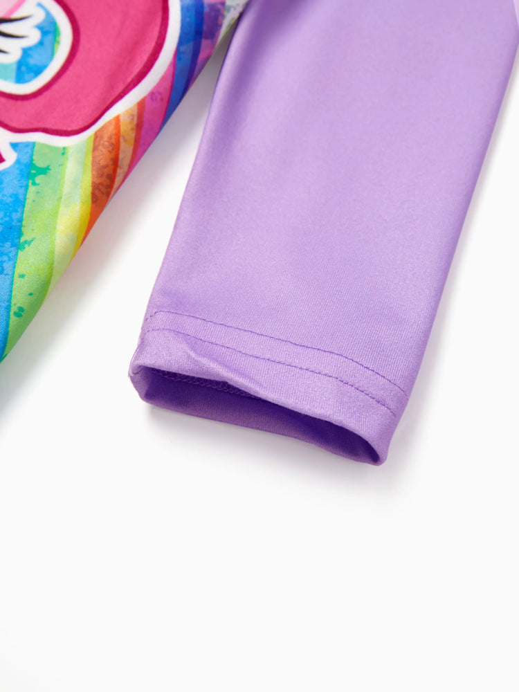 My Little Pony Toddler Girl Rainbow Dash/Twilight Sparkle Christmas Graphic Polyester Spandex Fabric Dress Purple