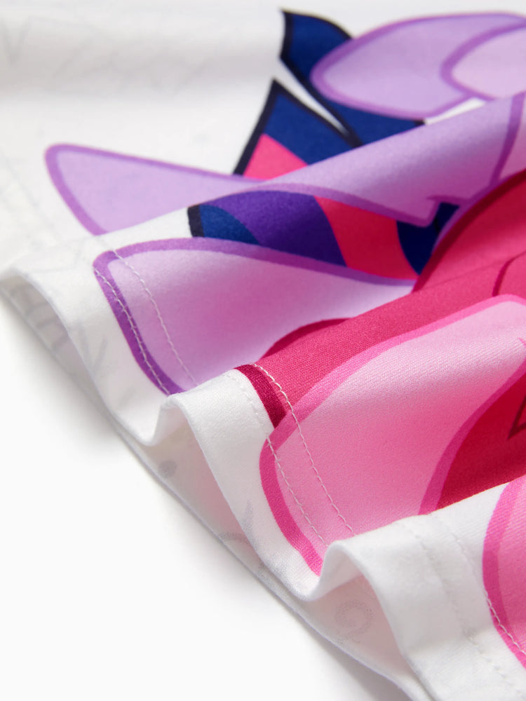 My Little Pony Toddler Girl Rainbow Dash/Twilight Sparkle Christmas Graphic Polyester Spandex Fabric Dress Purple