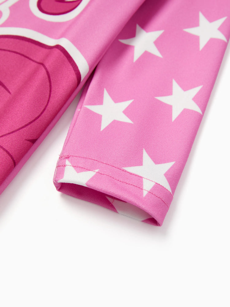 My Little Pony Toddler Girl Rainbow Dash/Twilight Sparkle Christmas Graphic Polyester Spandex Fabric Dress Pink