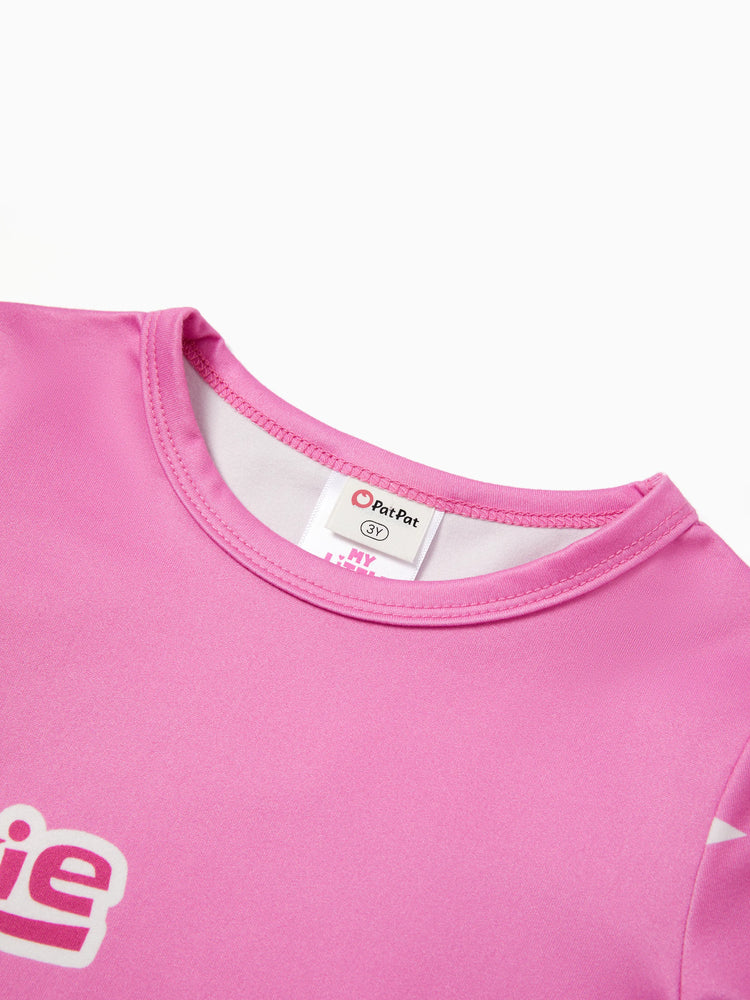 My Little Pony Toddler Girl Rainbow Dash/Twilight Sparkle Christmas Graphic Polyester Spandex Fabric Dress Pink