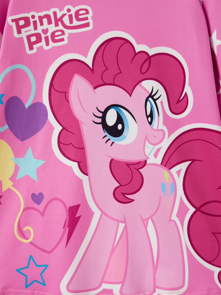 My Little Pony Toddler Girl Rainbow Dash/Twilight Sparkle Christmas Graphic Polyester Spandex Fabric Dress Pink