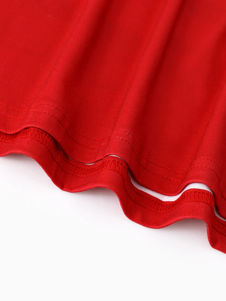 Conjunto de pijama familiar a rayas navideño de Bob Esponja con calcetines navideños rojos