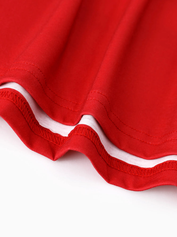 Conjunto de pijama familiar a rayas navideño de Bob Esponja con calcetines navideños rojos