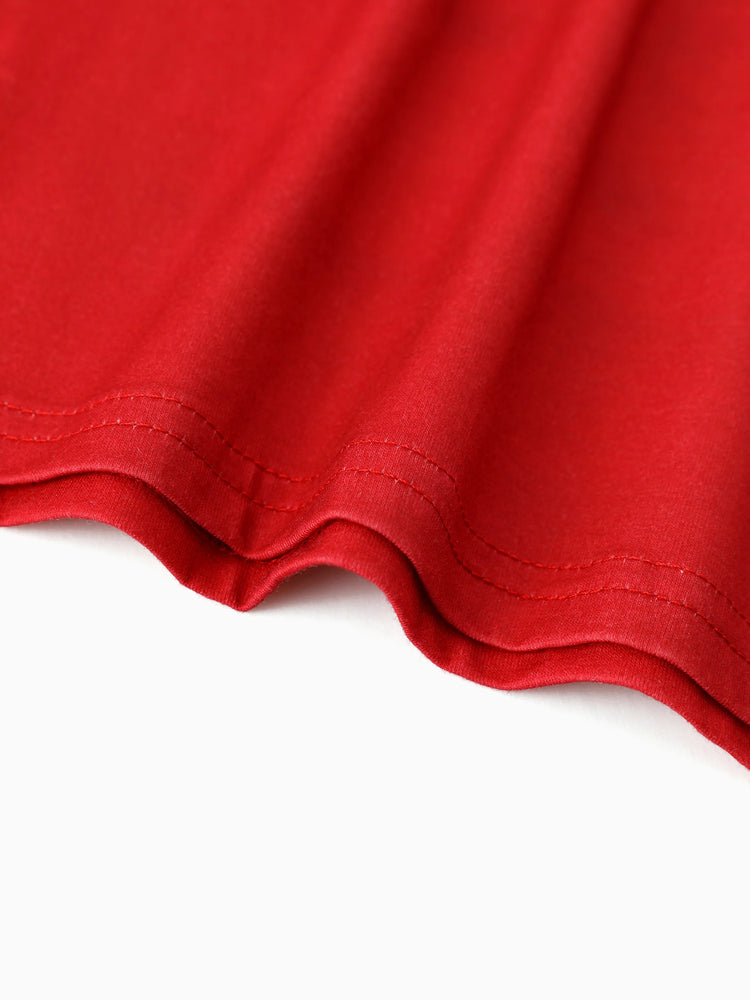 Conjunto de pijama familiar a rayas navideño de Bob Esponja con calcetines navideños rojos