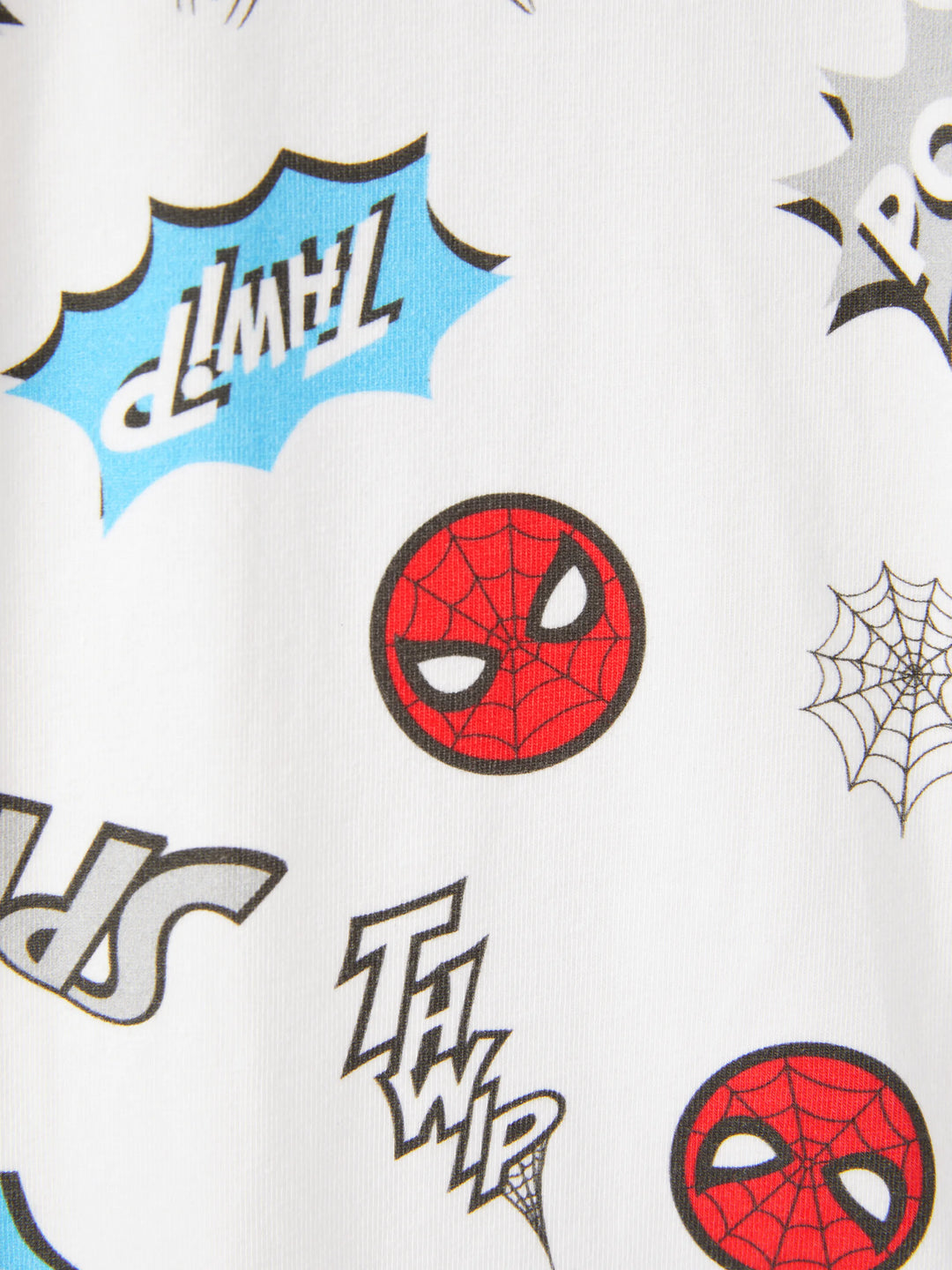 Mono infantil de algodón orgánico de manga larga con estampado de Spider-Man de Marvel para bebé niño, color blanco