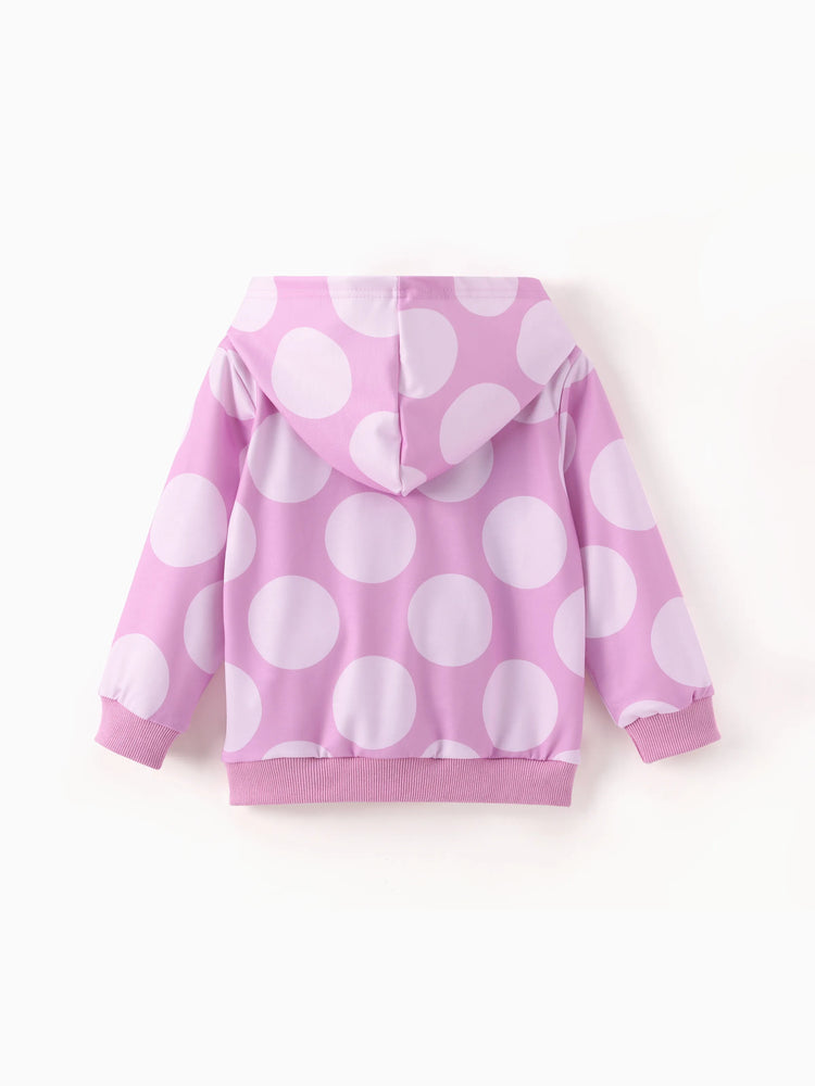 Sweat à capuche Disney Mickey et ses amis pour tout-petits/enfants filles Minnie à poignets côtelés en tissu polyester rose vif