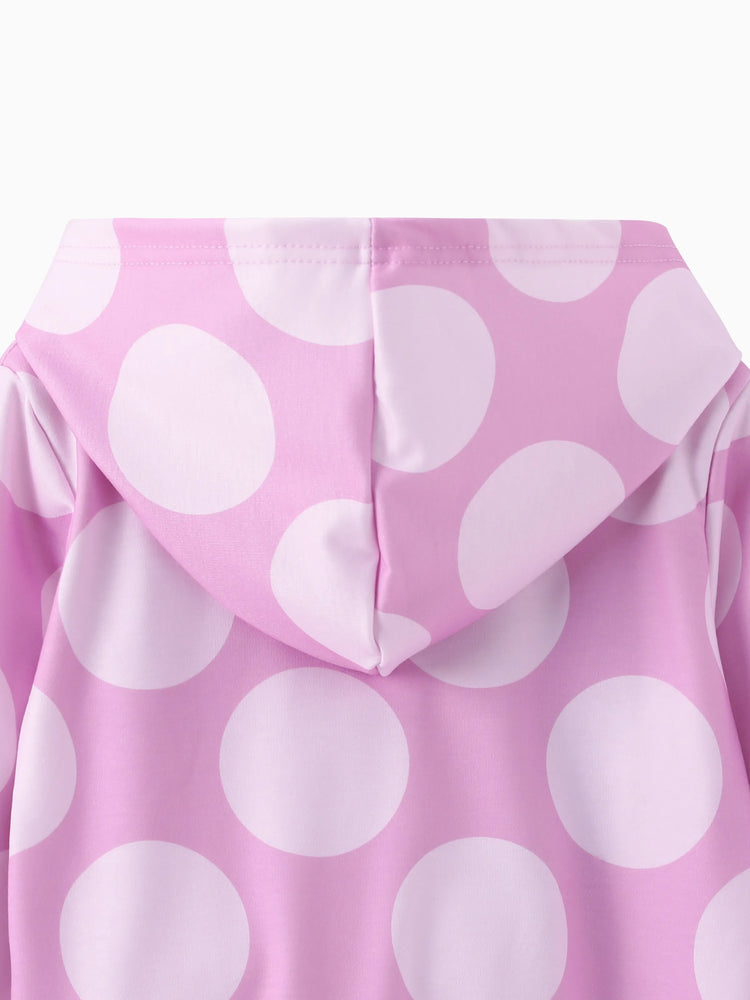 Sweat à capuche Disney Mickey et ses amis pour tout-petits/enfants filles Minnie à poignets côtelés en tissu polyester rose vif