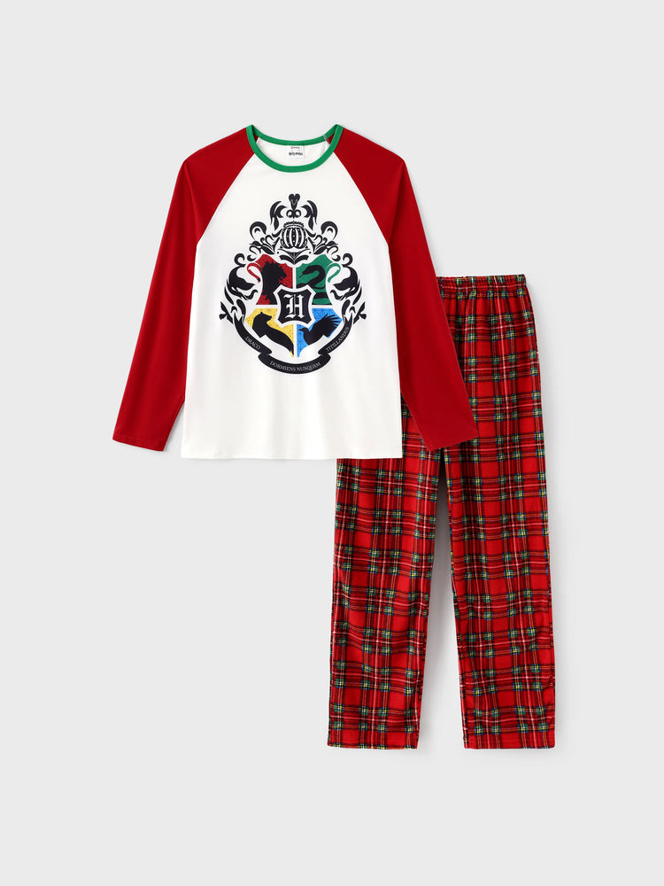 Harry Potter Christmas Family Matching Fleece Pajamas Set with Christmas Socks Red