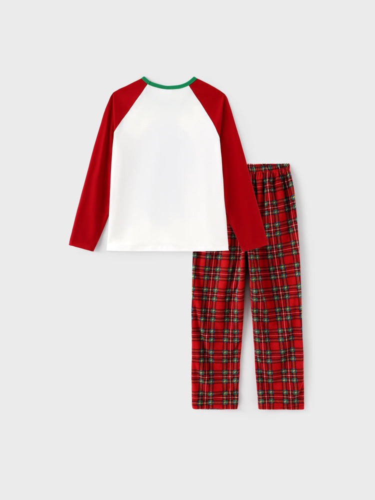 Harry Potter Christmas Family Matching Fleece Pajamas Set with Christmas Socks Red