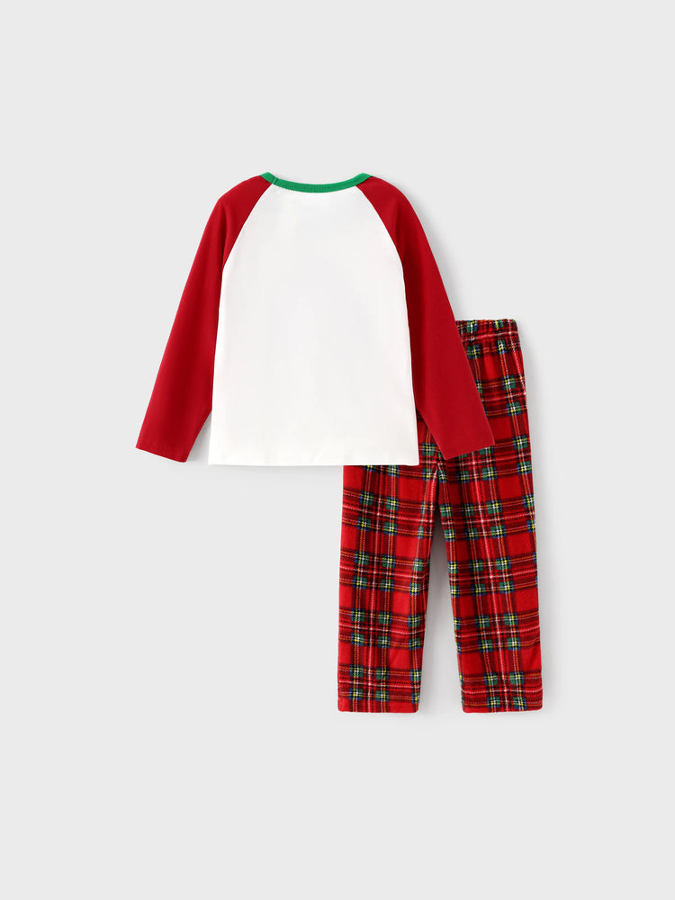 Harry Potter Christmas Family Matching Fleece Pajamas Set with Christmas Socks Red