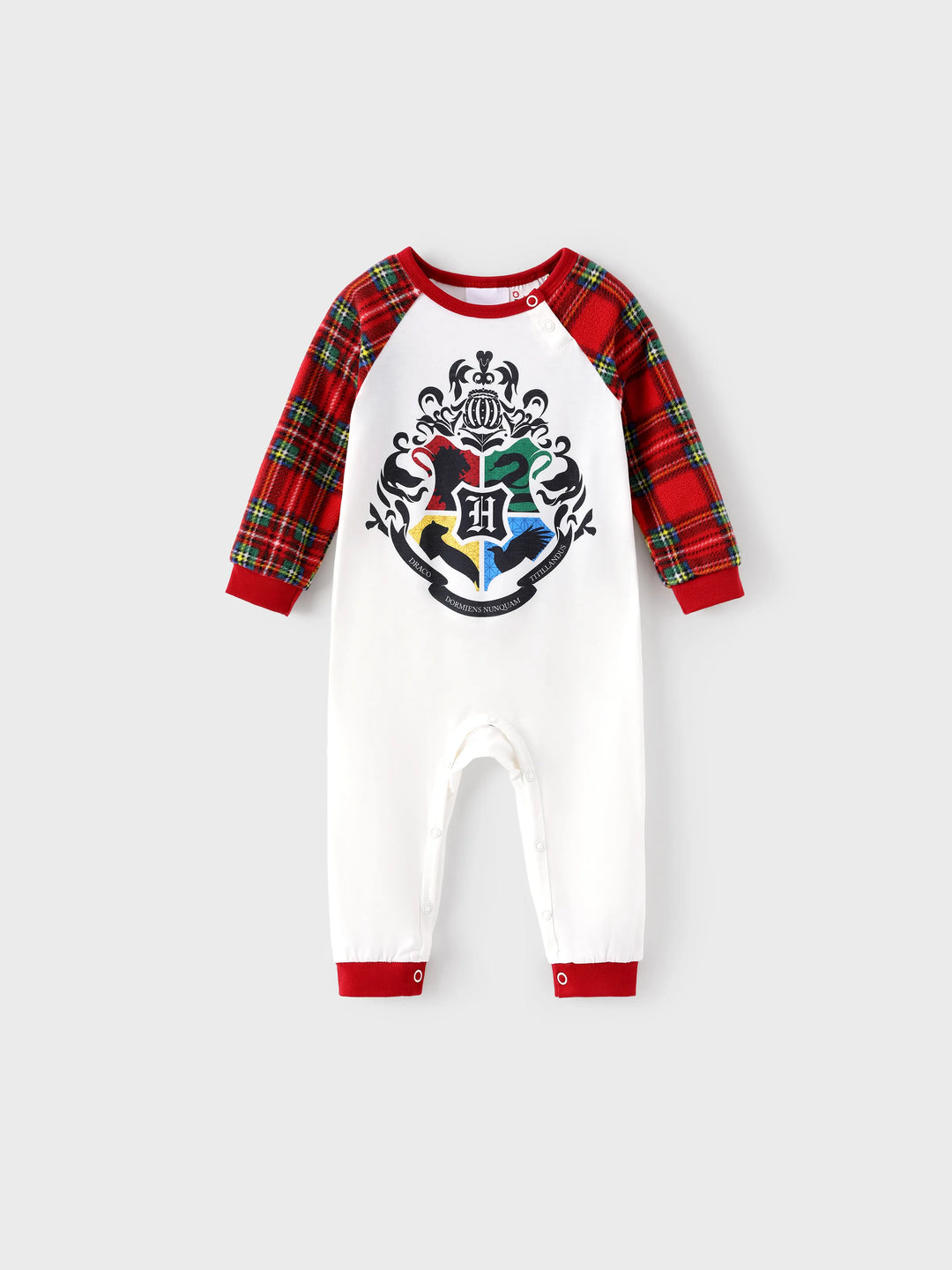 Harry Potter Christmas Family Matching Fleece Pajamas Set with Christmas Socks Red