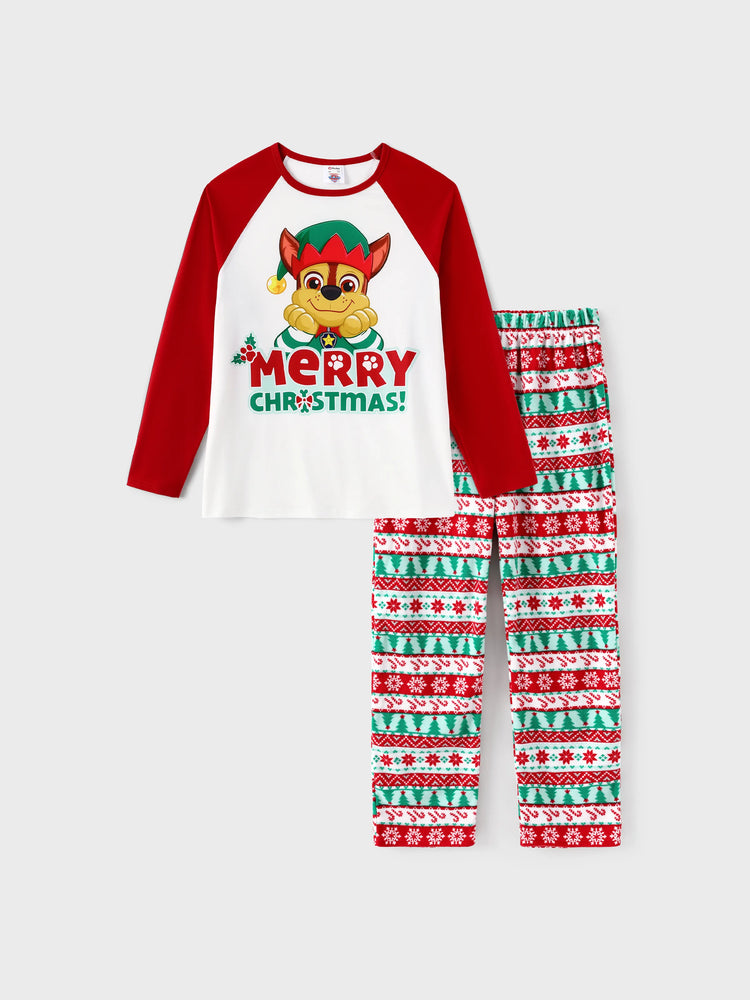 PAW Patrol Christmas Passendes Familien-Fleece-Pyjama-Set mit Weihnachtssocken rot