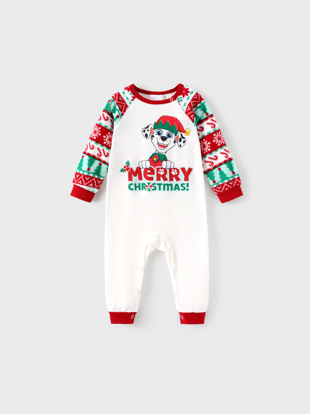 PAW Patrol Christmas Passendes Familien-Fleece-Pyjama-Set mit Weihnachtssocken rot