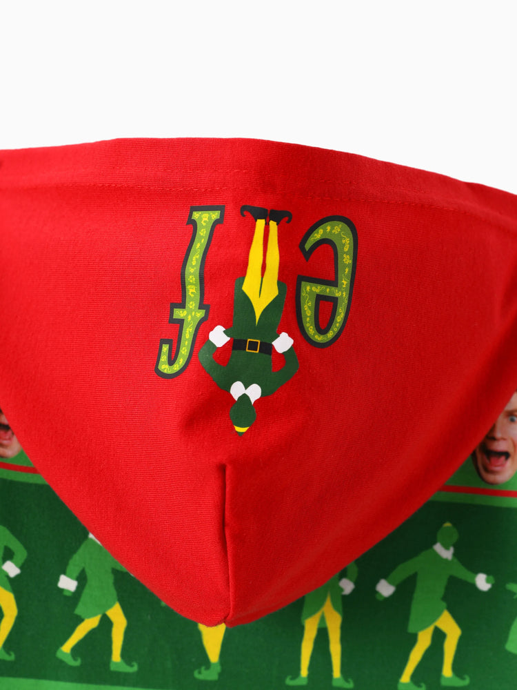 Combinaison à capuche assortie à motif Fair Isle pour la famille ELF Noël, verte