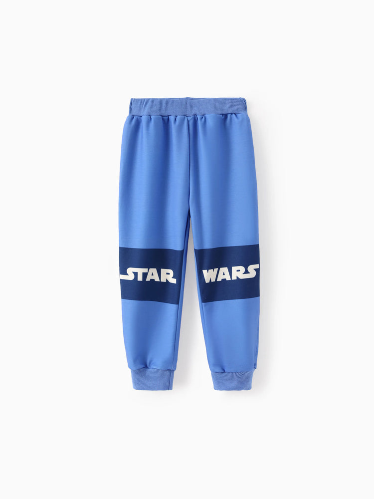 Star Wars Toddler/Kids Boy 2pcs Darth Vader Ribbed Cuffs Top and Pants Sets Blue