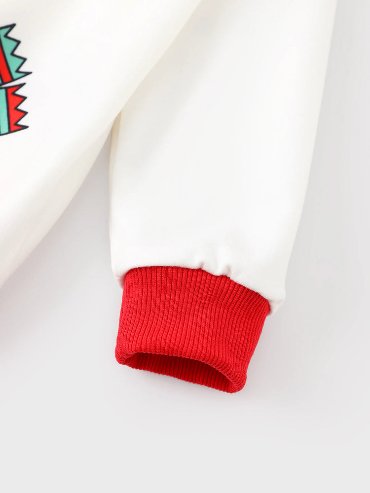 Looney Tunes Toddler Boy/Girl 2pcs Bugs Bunny Graphic and Christmas Wreath Print Longsleeves Top and Leggings Set White