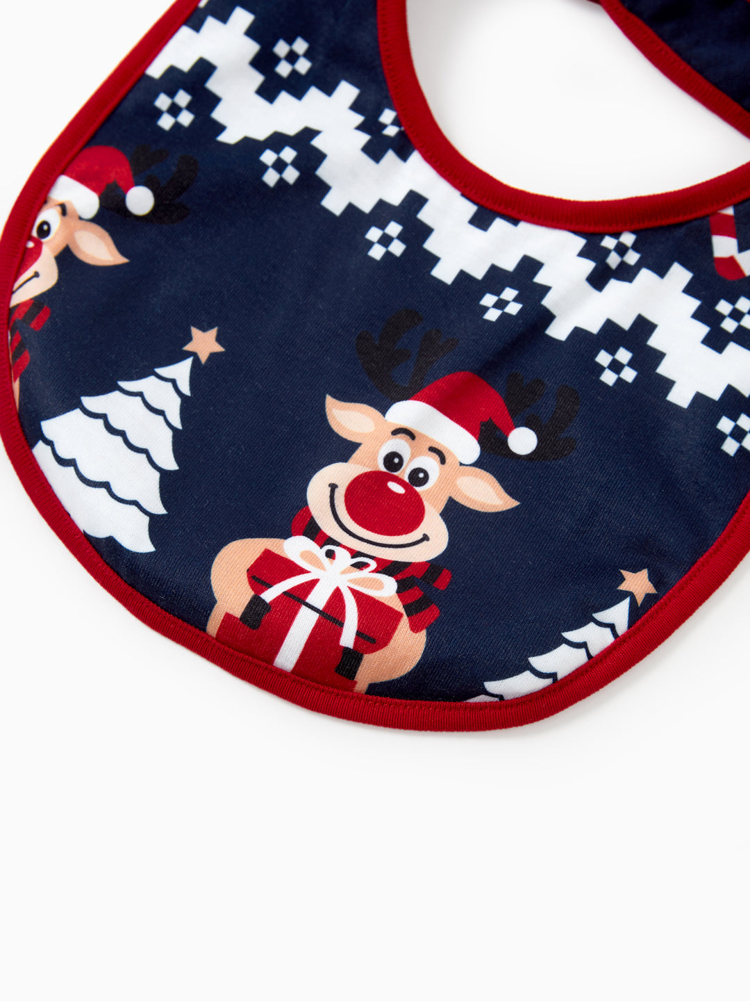 Weihnachten Passendes Familien-Pyjama-Set Rentier und Schneeflocken-Print PJS mit Weihnachtssocken tiefblau