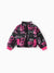 Barbie Toddler/Kid 1pc Logo Pattern Long-sleeve Crop Puffer Jacket Multi-color