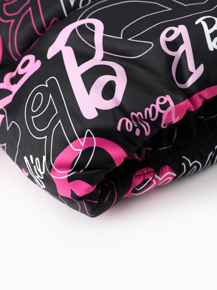 Doudoune courte à manches longues avec logo Barbie pour tout-petit/enfant, 1 pièce, multicolore