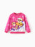 PAW Patrol Toddler Girl Skye/ Rubble Christmas Snowflake Sweatshirt Hot Pink